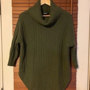 Express Extreme Circle Hem Turtleneck Sweater